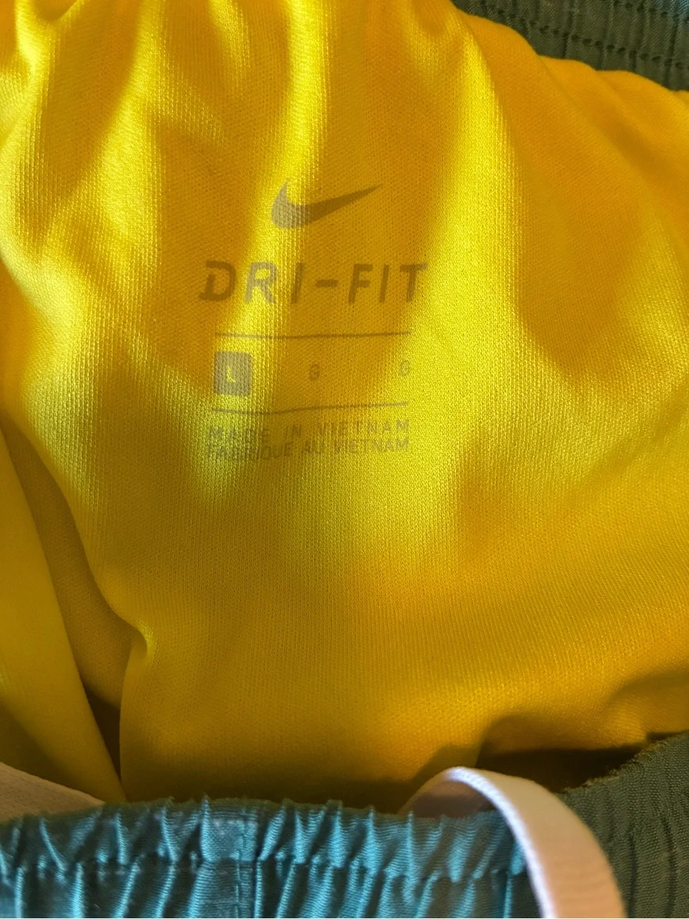 Nike kids Running Shorts with Yellow Side Panels